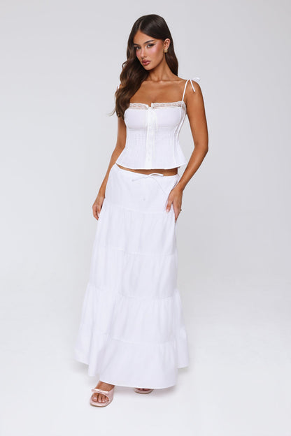 Garden Daze Lace Top White