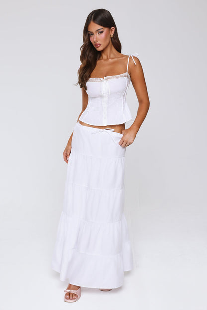 Garden Daze Lace Top White