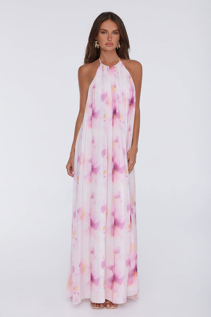 Radiant Queen Halter Maxi Dress Lilac