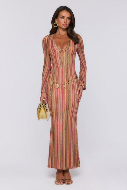 Crystal Coast Knit Maxi Dress Multi