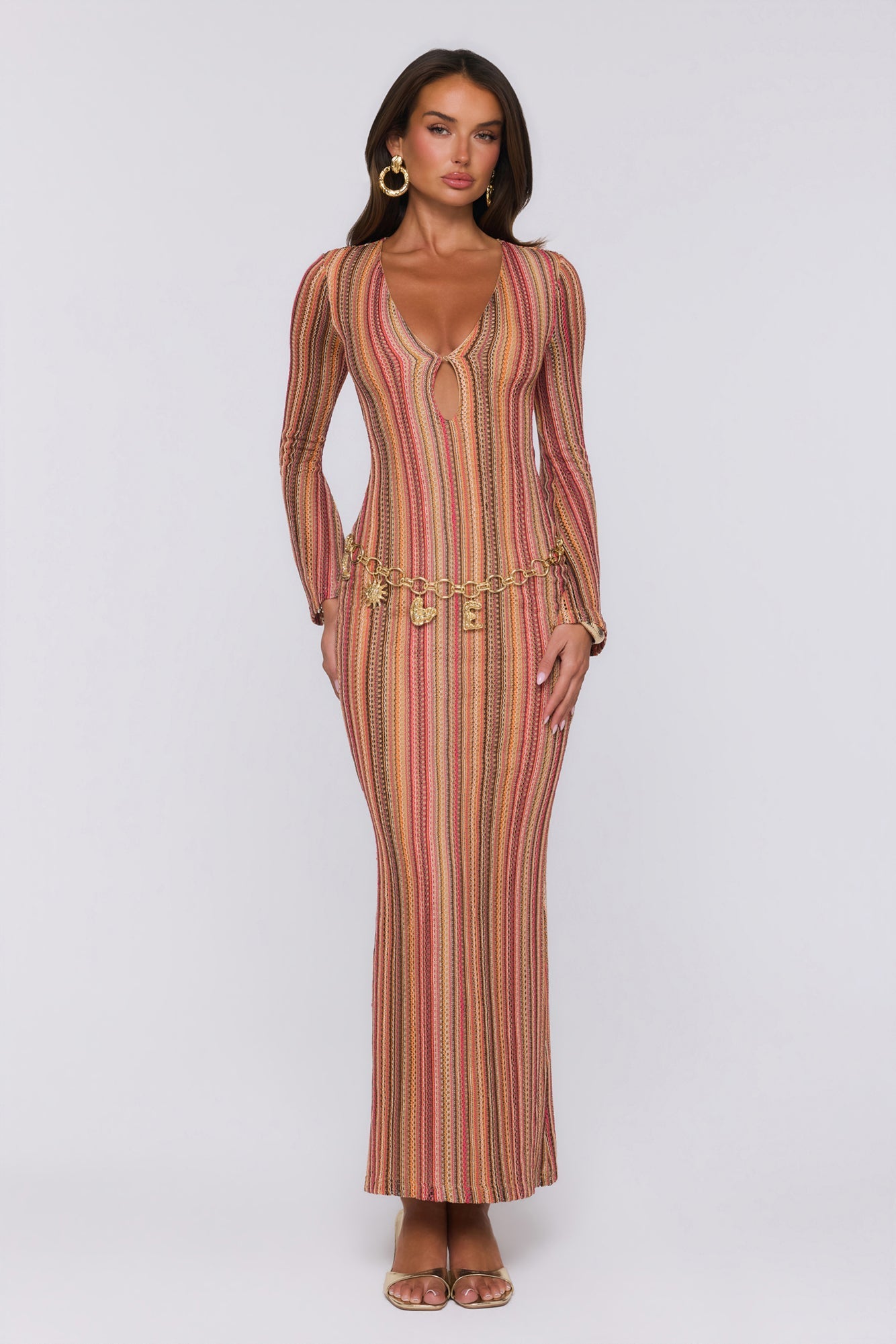 Crystal Coast Knit Maxi Dress Multi