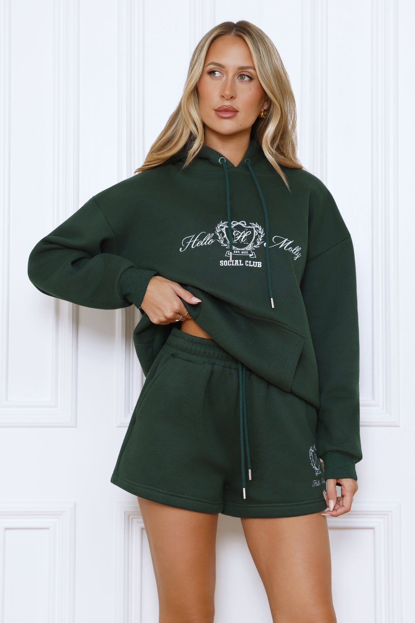 BASE Emblem Sweat Shorts Green