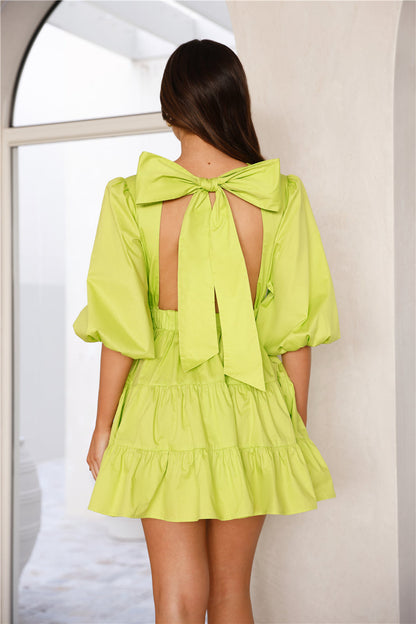 Sweetest Treat Mini Dress Lime