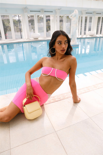 Paradise Resort Crop Top Pink