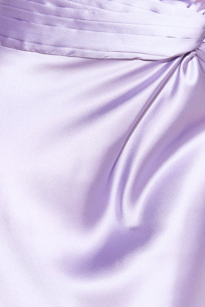 VIPs Accepted Satin Midi Skirt Lilac