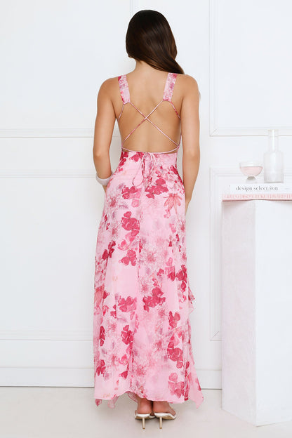 Sip And Sparkle Maxi Dress Pink
